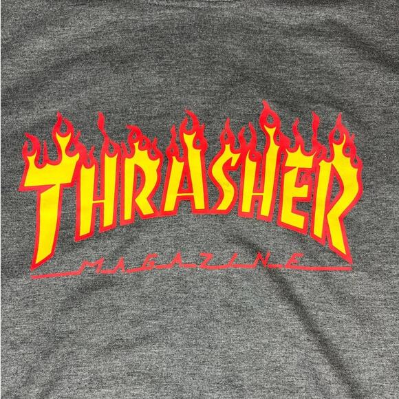 Thrasher Magazine Gray Skateboard Pullover Hoodie Mens Sz S - Picture 3 of 6